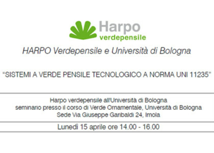 Harpo verdepensile all’Università di Bologna